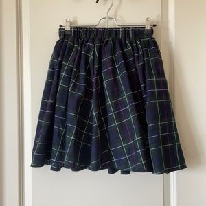 Plaid skirt with pockets